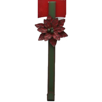 Antique Green and Red Poinsettia Wreath Hanger