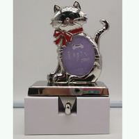 Cat  Stocking Hanger with Photo Frame
