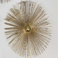 Gold Starburst Hanging Decoration 19cm