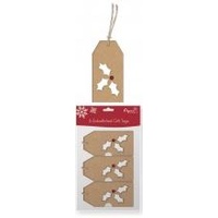 Cut Out Gift Tags -  Holly