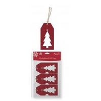 Cut Out Gift Tags -  Tree Red