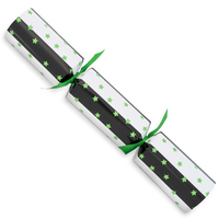 Black & White (Green Stars) Catering Crackers - Box of 50