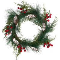 Budget Red Berry Pinecone Wreath 35cm