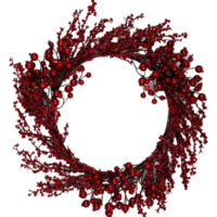 Red Mixed Size Berry Wreath 65cm