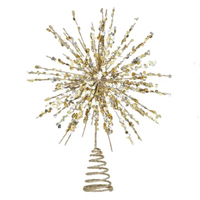 Gold Glitter Sequin Tree Topper 28cm