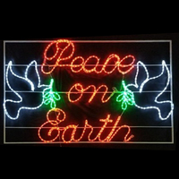 Peace on Earth Rope Light Christmas Display