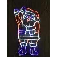 Waving Santa Rope Light Christmas Display