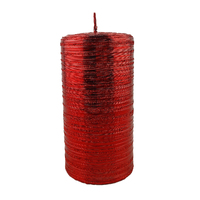 Red Metallic Spenallato Pillar Candle 15 x 7cm