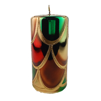 Stained Glass Arcobaleno  Pillar Candle