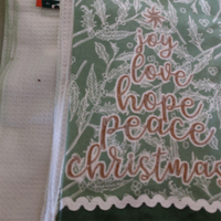 Joy Love Hope Peace Christmas Tea Towel 3pc set.