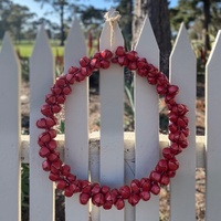 Red Bell  Christmas Wreath 37cm
