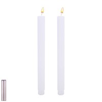 White Taper Candle Unscented 2pk