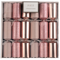 Pink and Rose Gold XL Christmas Crackers 6pk