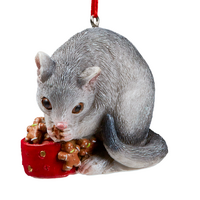 Ringtail Possum Hanging Christmas Ornament  6cm