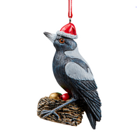 Magpie Hanging Christmas Ornament 8.5cm