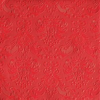 Red Luxury Embossed  Luncheon Disposable Napkins - 15pc