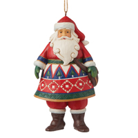 Lapland Santa  Hanging Christmas Ornament  12cm