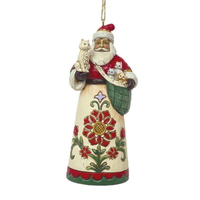 Santa Holding Cats and Kittens  Hanging Christmas Ornament  11cm
