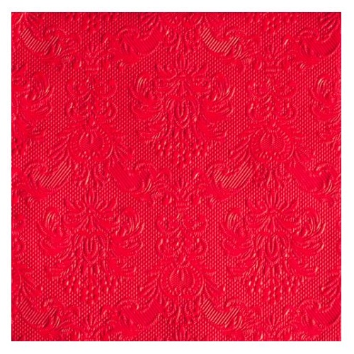 Red Luxury Embossed Disposable Napkins - Dinner