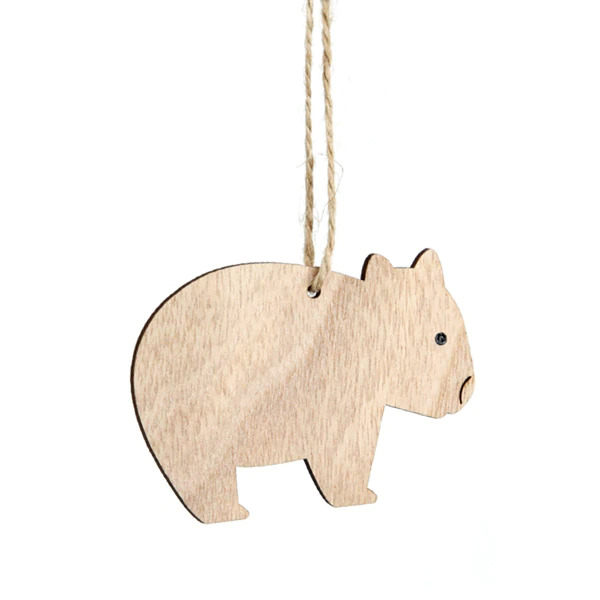 Buy Timber Hanging Wombat in Australia | Real Christmas Trees