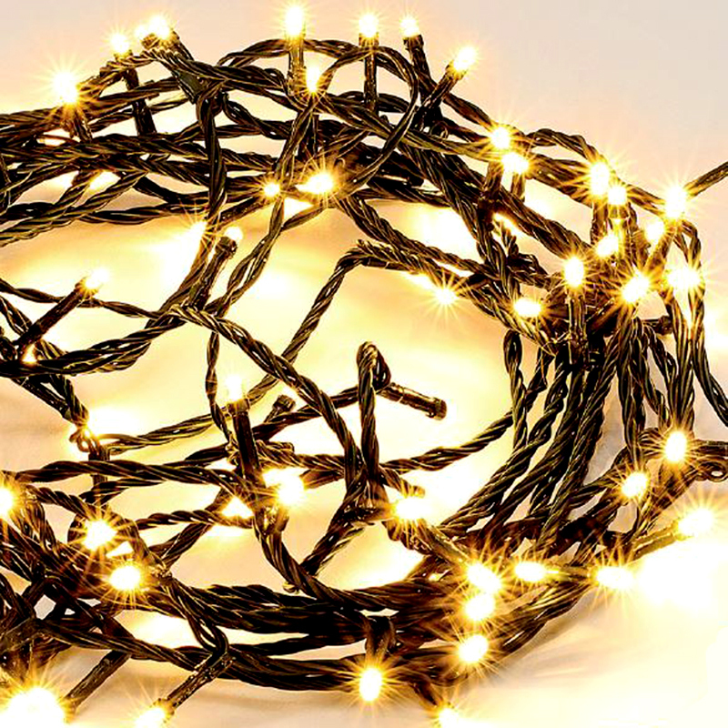 White wire warm on sale white christmas lights