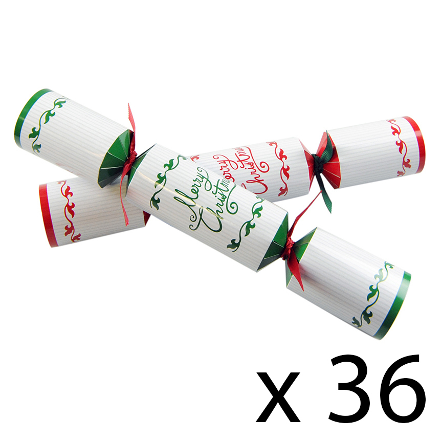 Buy Christmas Greeting Catering Crackers Box of 36 in Australia Real