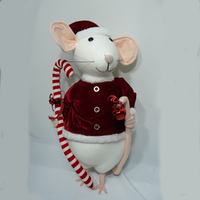 Standing Mouse with Red Coat and Cap 65cm