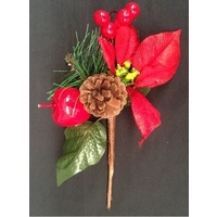 Spray - Apple, Flower & Pine Cone 27 cm