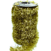 Christmas Tinsel Gold Bulk 12cm 20m