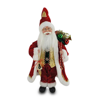 Standing Red Musical Santa  45cm