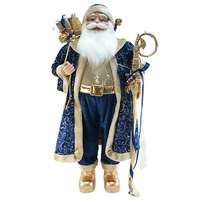 Standing Blue Santa 122cm