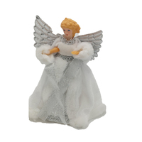 White Silver Angel Tree Topper 23cm