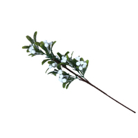 White  Frosted Mistletoe Look Pick 50cm