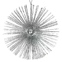 Silver Starburst Hanging Decoration 19cm