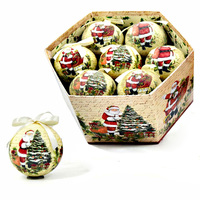 Vintage Santa Baubles 7.5cm 14pc