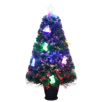 Multi Colour Fibre Optic Tree with Kids  Ornaments