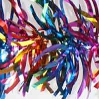 Rainbow Sparkle Tinsel 9cm x 5m