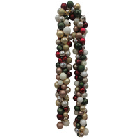 Luxe Rose Bauble Christmas Garland 270cm