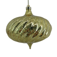 Gold Mercury Look Onion Christmas Decoration 20cm