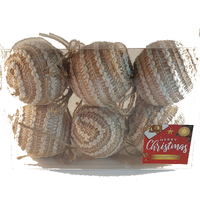 Burlap Baubles 6pk