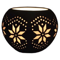Ceramic Tealight - Elegance bowl with star pattern