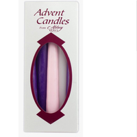 Set of 5 Advent Taper Candles 26cm