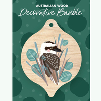 Timber Australian Kookaburra  Bauble Hanging Decoration