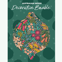 Timber Australian Field of Flowers Bauble Hanging Decoration