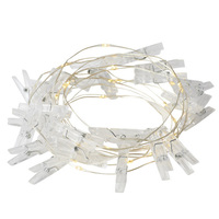 Peg LED Lights Clear 30 Bulbs 340cm