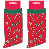 Christmas  Red Candy Cane  Socks