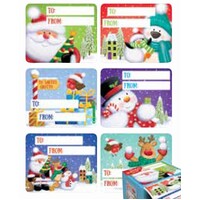 Jumbo Kids Christmas Gift Labels on Roll
