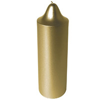 Gold  Candle Pillar Large 23cm