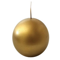 Gold Sphere Bauble Candle 10cm