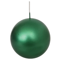 Green    Sphere Bauble Candle 10cm